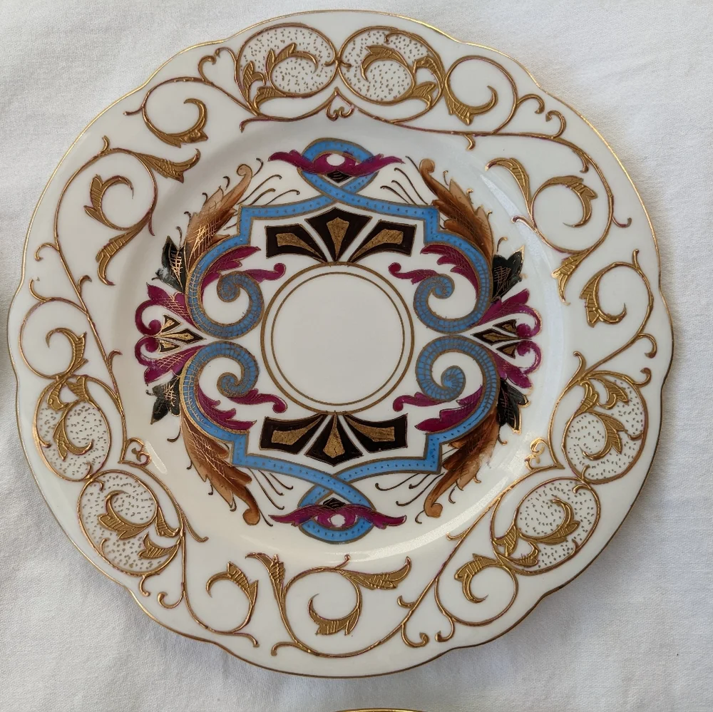 Boseck & Co Imperial Vienna Austria Art Nouveau Handpainted Porcelain Plates - 4 - Picture 6 of 16